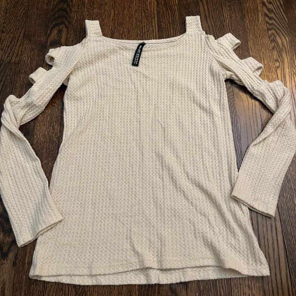 Design Lab beige long sleeve
